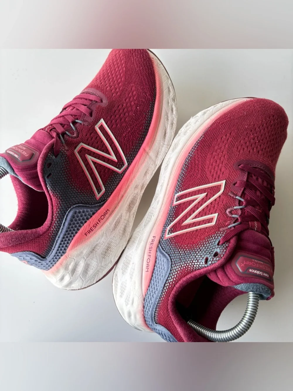 New Balance Women's Maroon and Pink Running Shoes